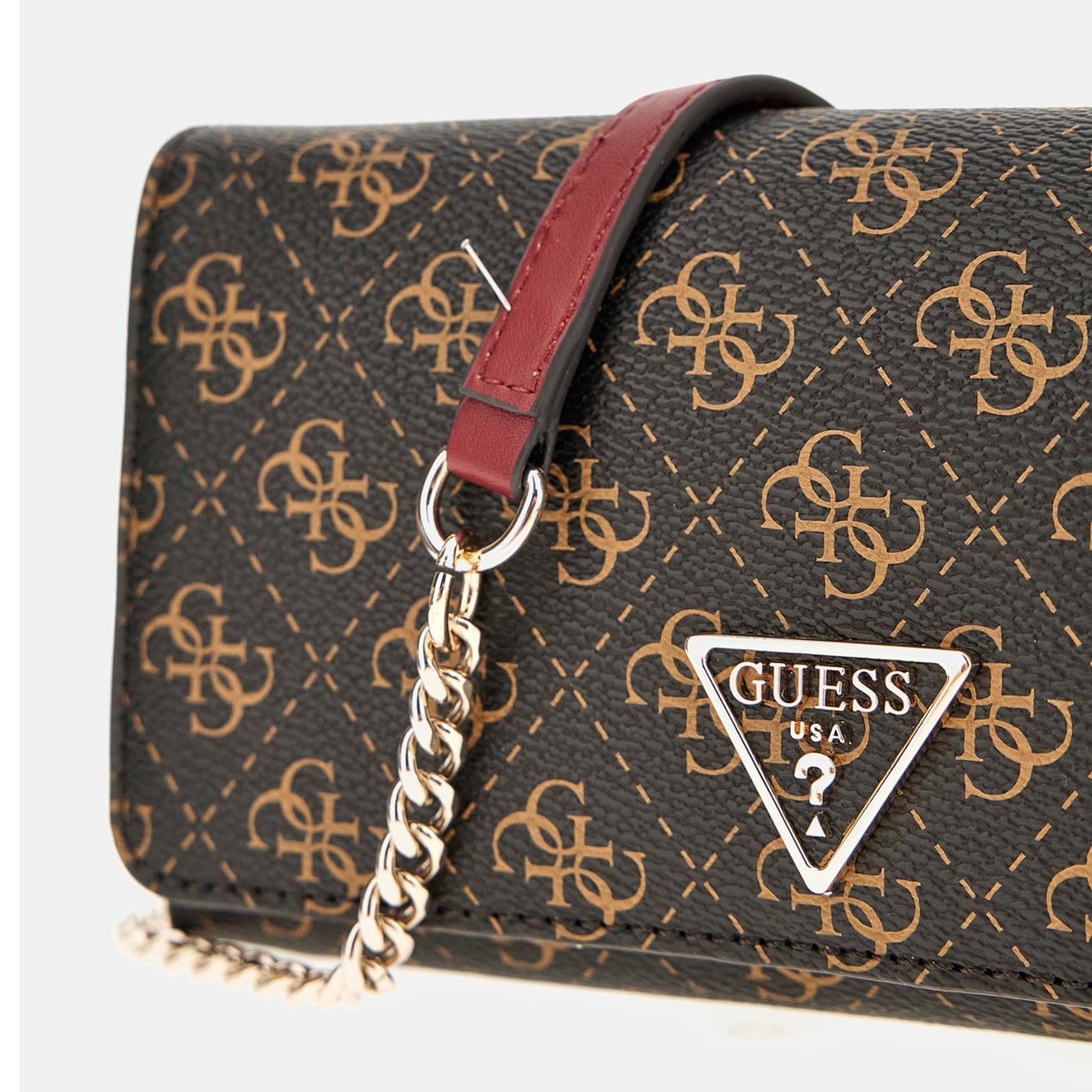 Guess Noelle Clutchväska Mörkbrun