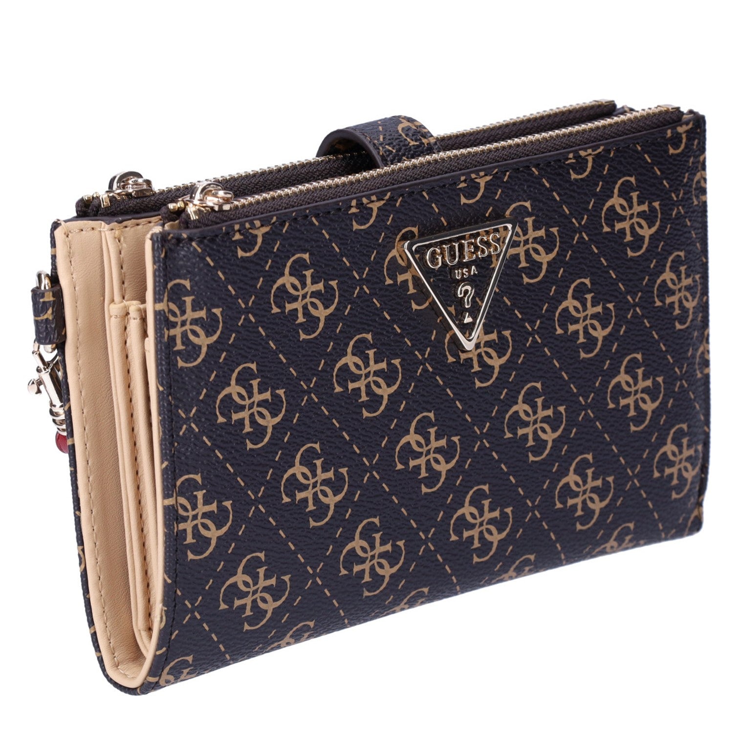 Guess Noreen 4g Logo Plånbok Mörkbrun