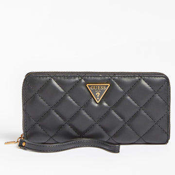 Guess Cessily Quiltad Plånbok Stor Svart