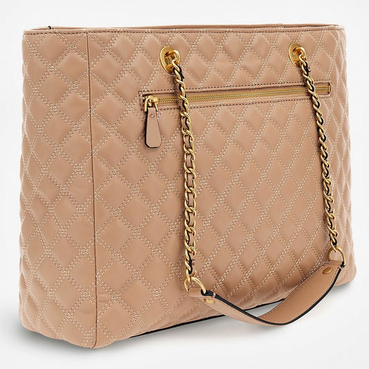 Guess Giully Quiltad Handväska Beige Väska