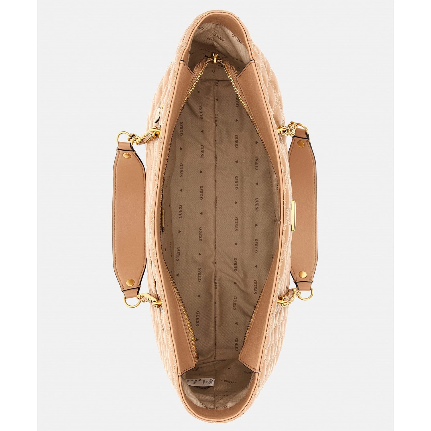 Guess Giully Quiltad Handväska Beige Väska