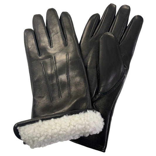 HK Luxe Damhandske Lammskinn Svart