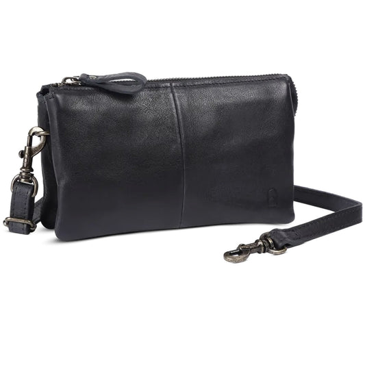 House Of Sajaco Clutch med 3 lommer i sort læder