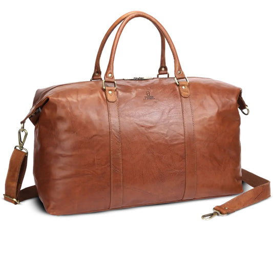 House Of Nordic Weekendbag XL Skinn Cognac