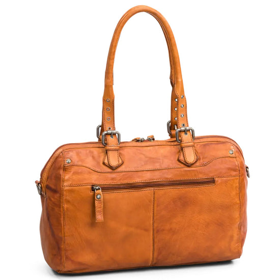 House Of Nordic Vintage Rocks Stor Bowlingväska i Skinn Cognac