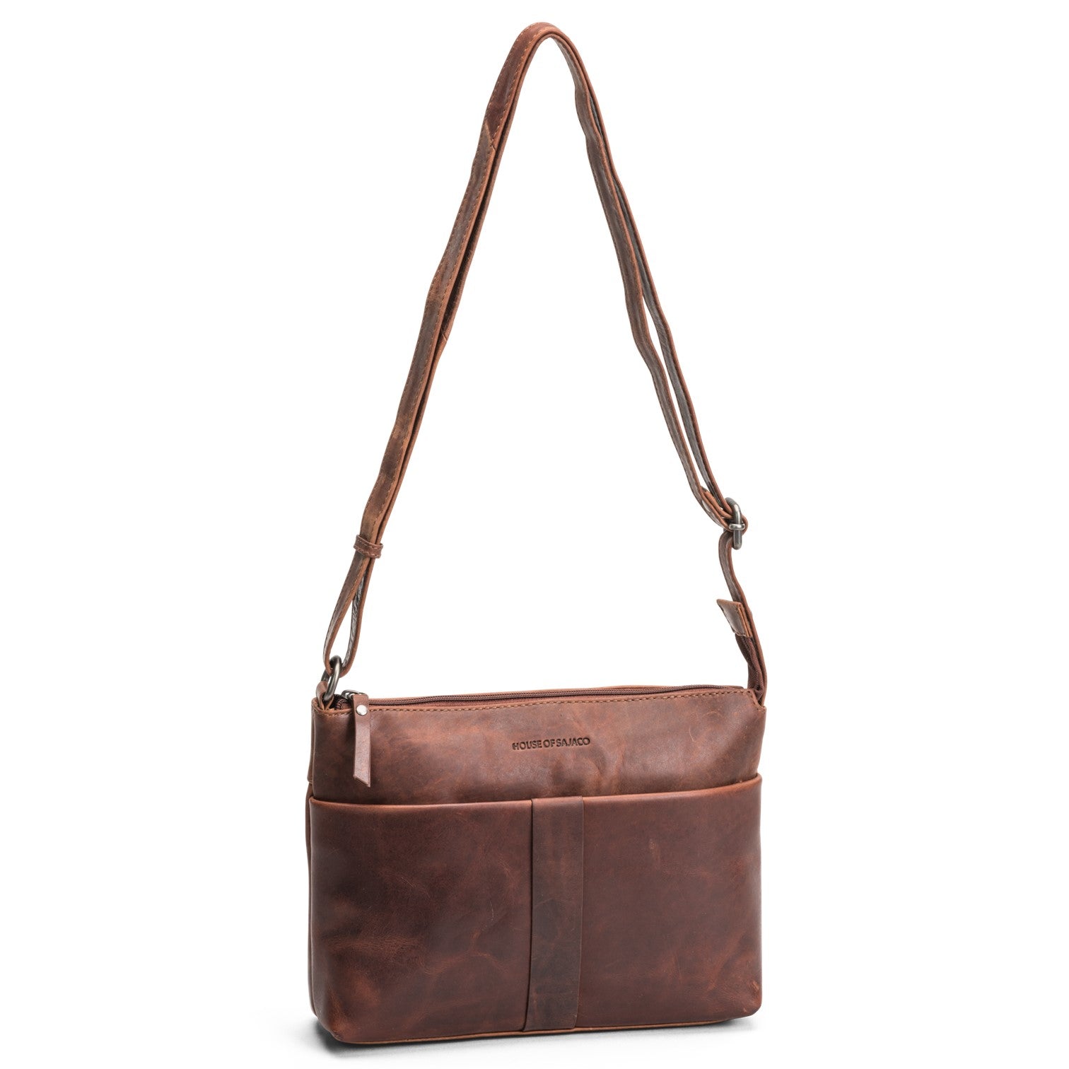 House Of Sajaco Vintage Axelremsväska Skinn Cognac