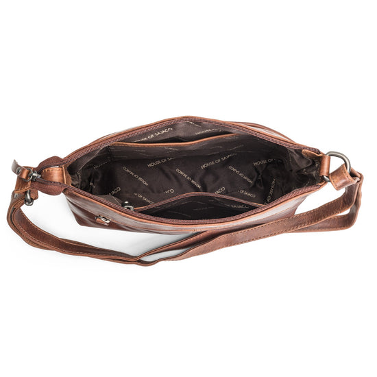 House Of Sajaco Vintage Axelremsväska Skinn Cognac