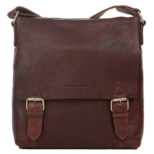 House Of Sajaco Unisex Klaffväska i Skinn Brun