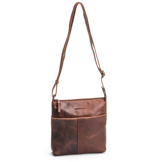 House Of Sajaco Vintage Axelväska Liten Skinn Brun