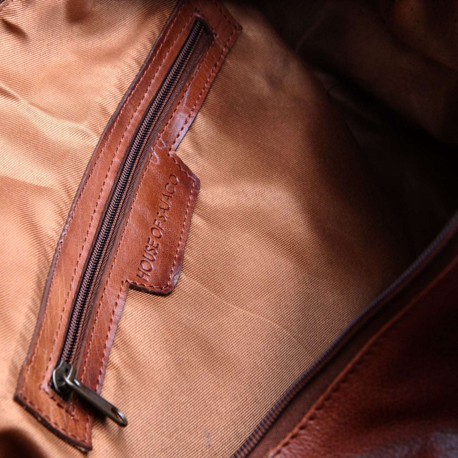 House Of Sajaco Weekendbag Stor i Skinn Cognac