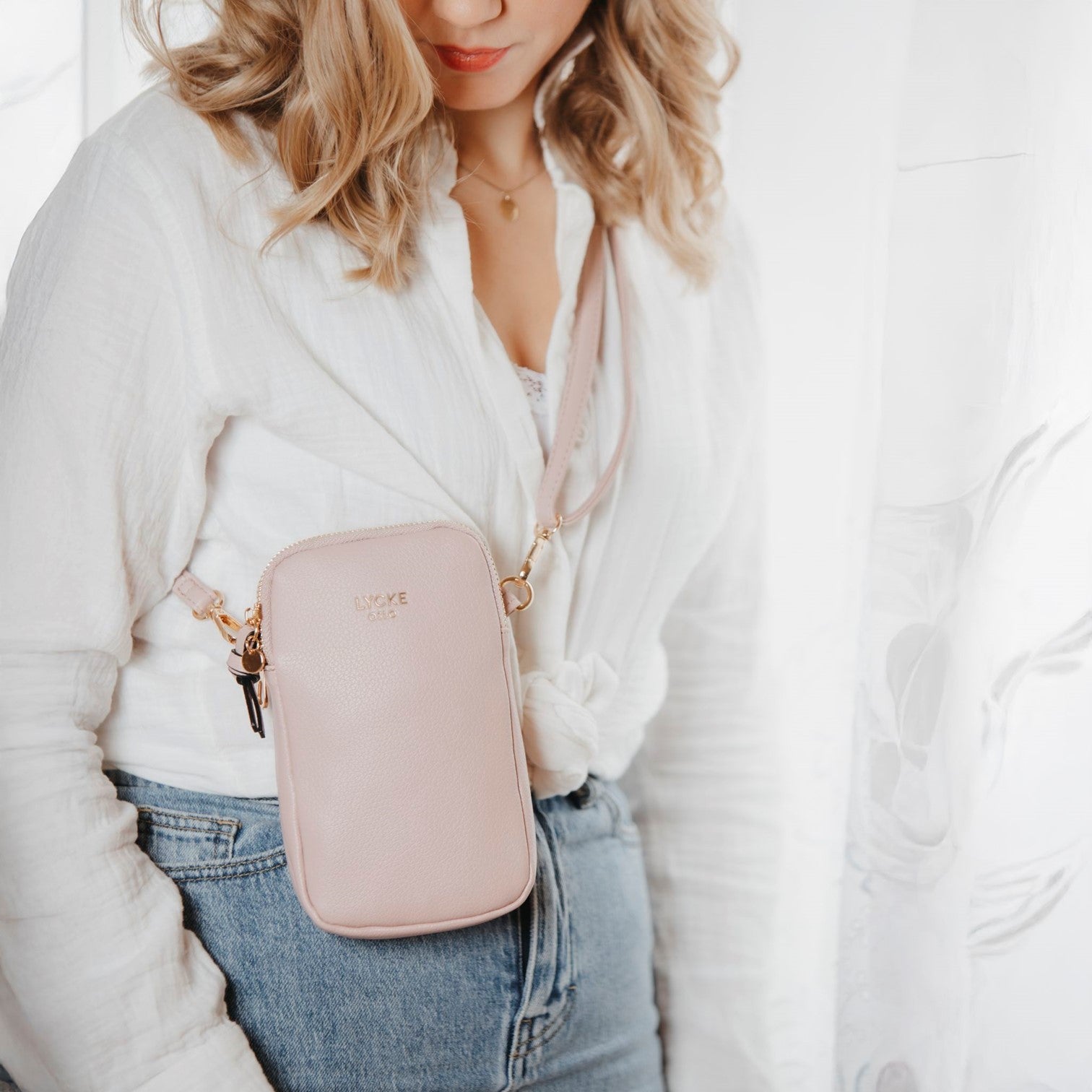 Lycke Egersund 2fack Mobilväska Rosa