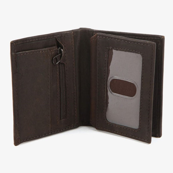 The Monte Vintage Plånbok i Skinn Liten Rfid Säker Mörkbrun