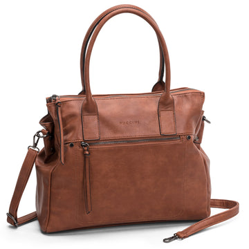 Puccini Donna Arbetsväska Datorfack Cognac