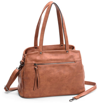 Puccini Donna Handväska 3 fack Cognac