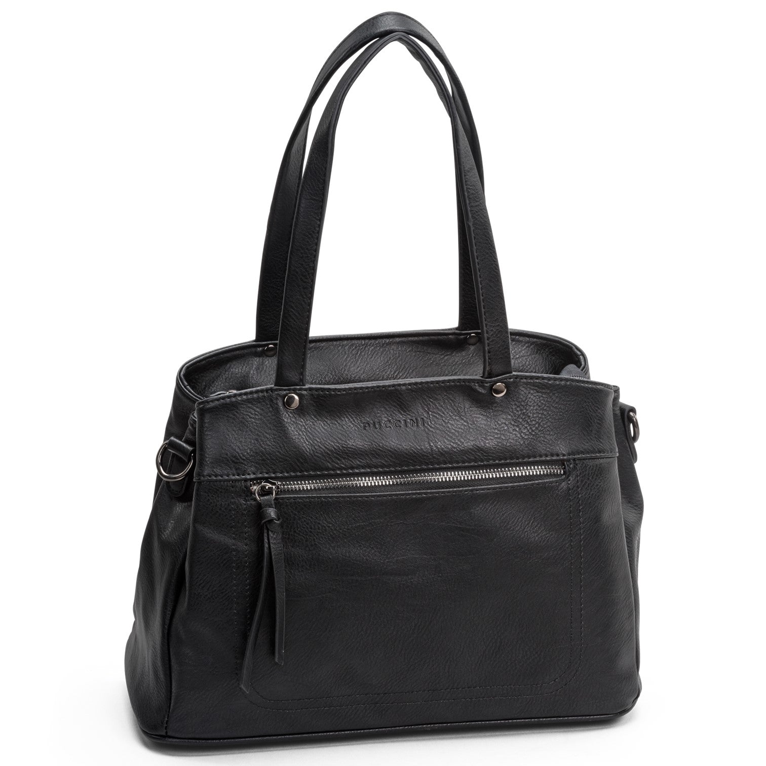 Puccini Donna Handväska 3 fack Svart