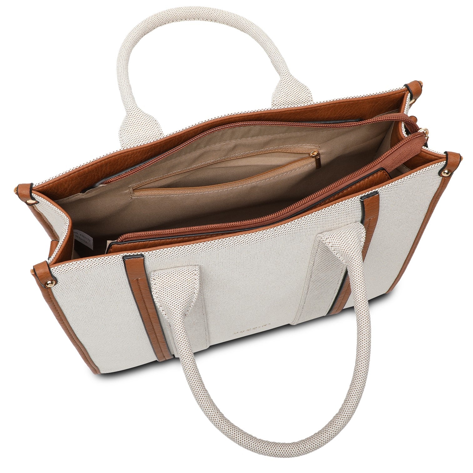 Puccini Linea Handväska i Kassemodell Beige/Cognac