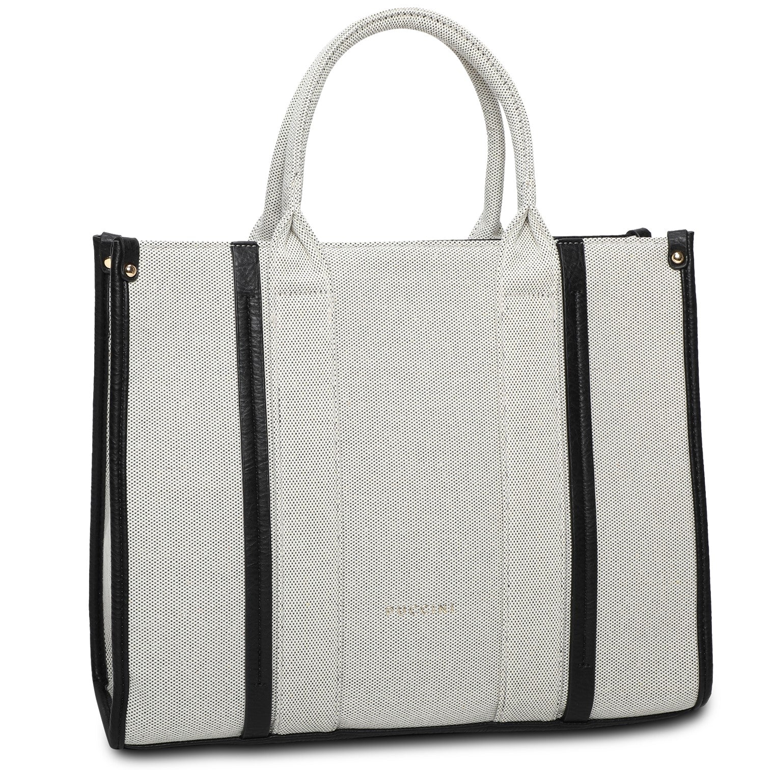 Puccini Linea Handväska i Kassemodell Beige/Svart