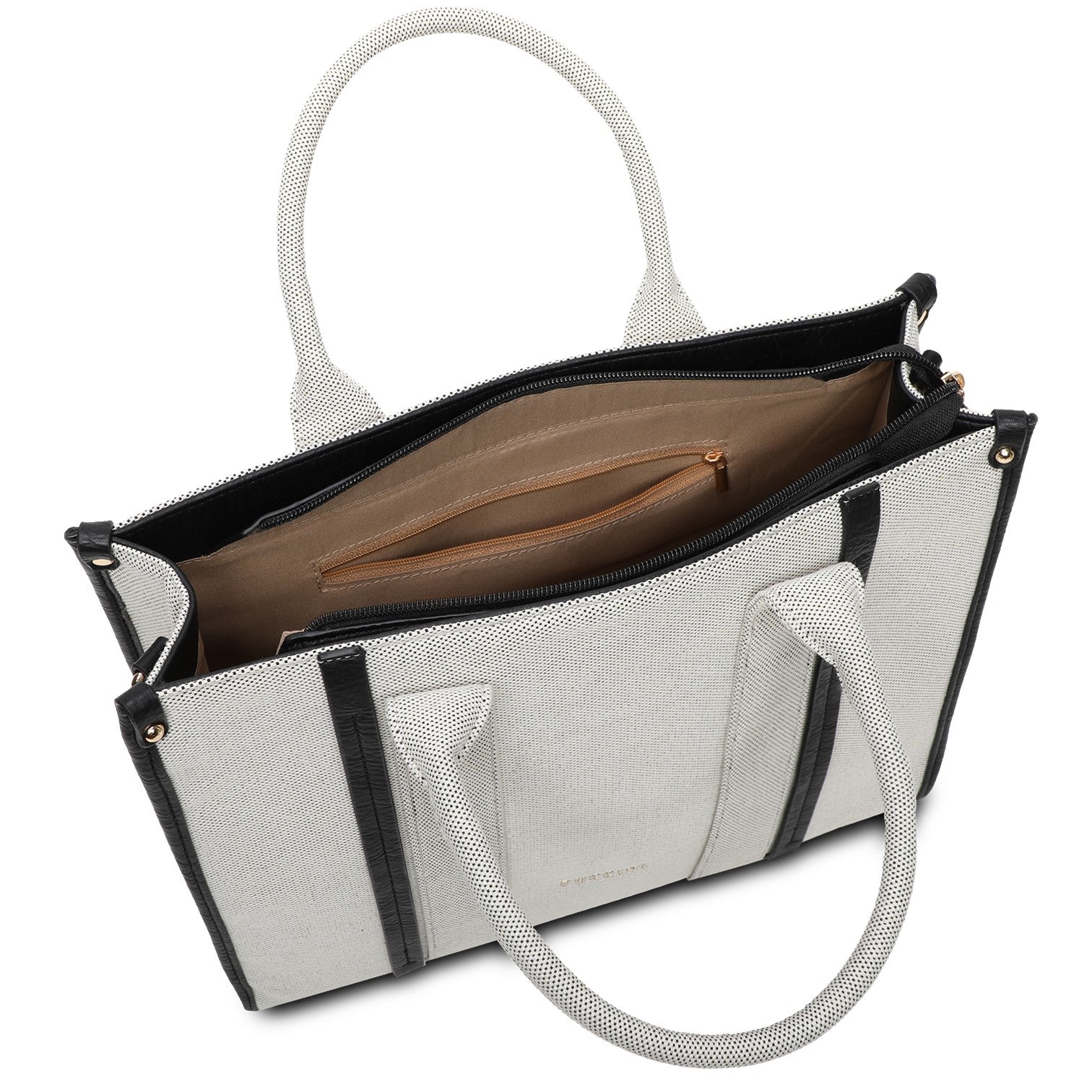 Puccini Linea Handväska i Kassemodell Beige/Svart