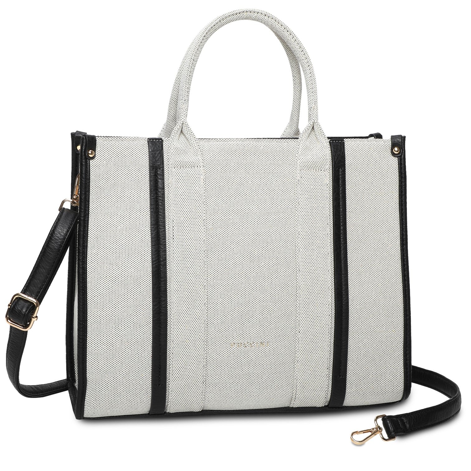 Puccini Linea Handväska i Kassemodell Beige/Svart