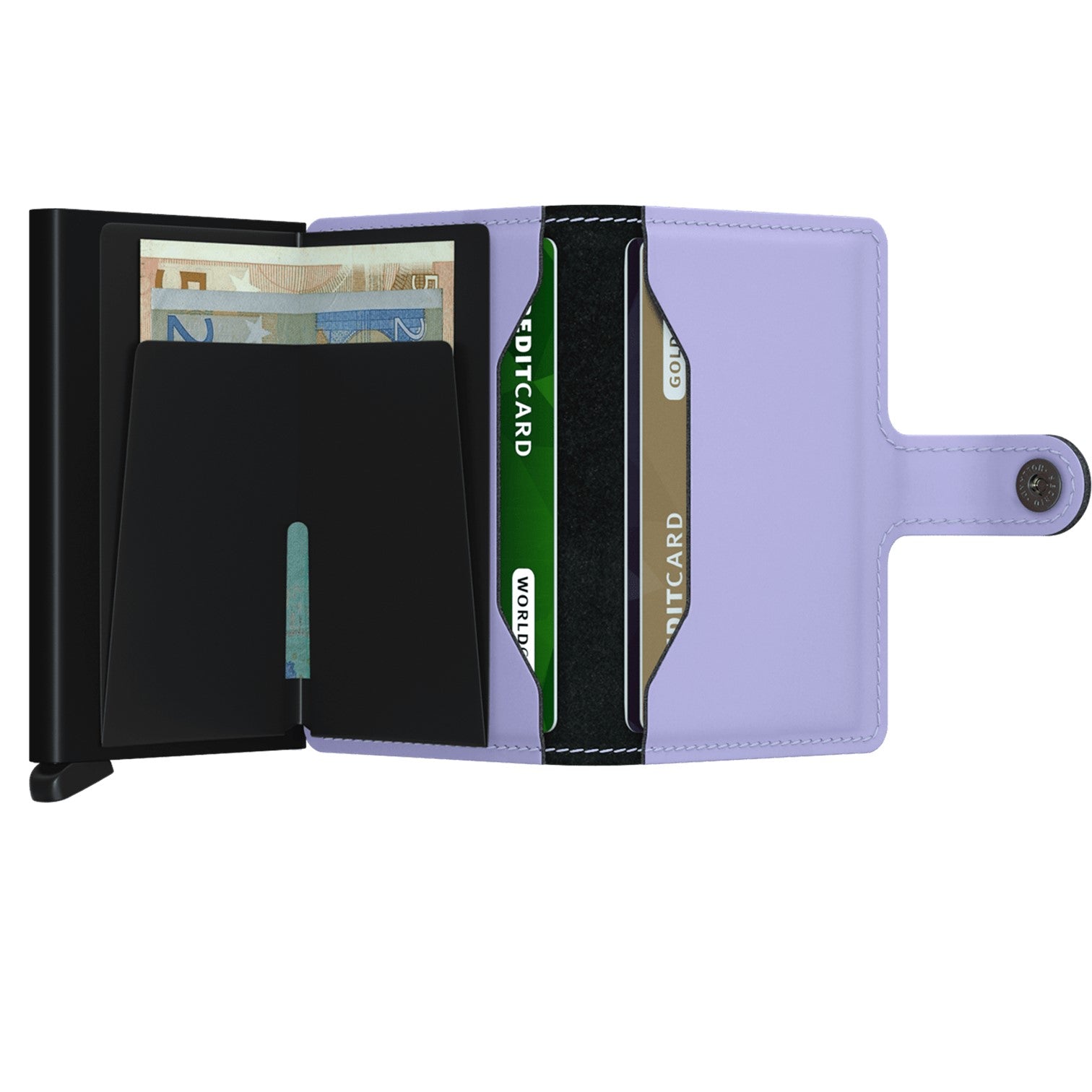 Secrid Miniwallet Matte Skinnplånbok Lila & Svart