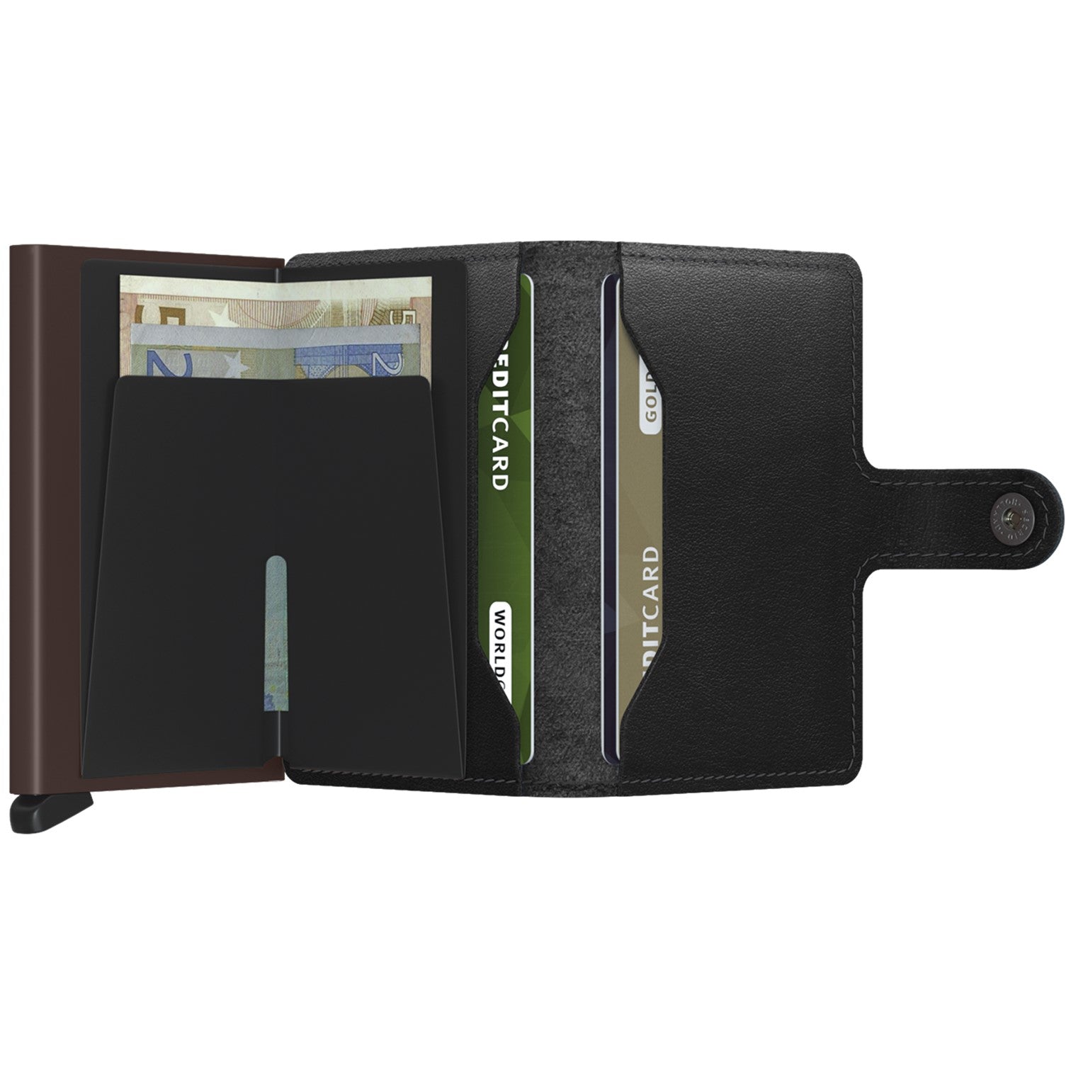 Secrid Miniwallet Original Skinnplånbok Svart & Brun