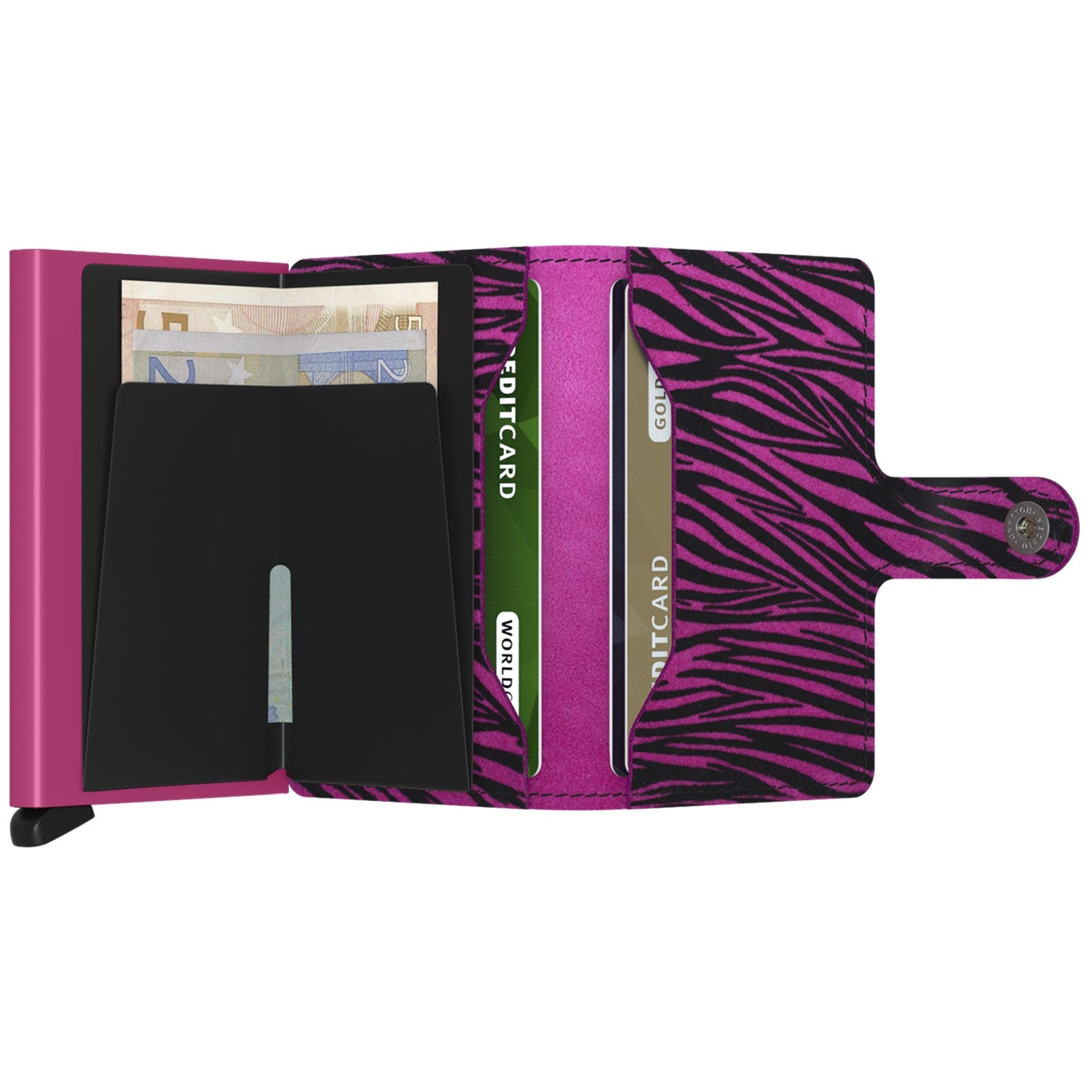 Secrid Miniwallet Skinnplånbok Zebra Fuchsia