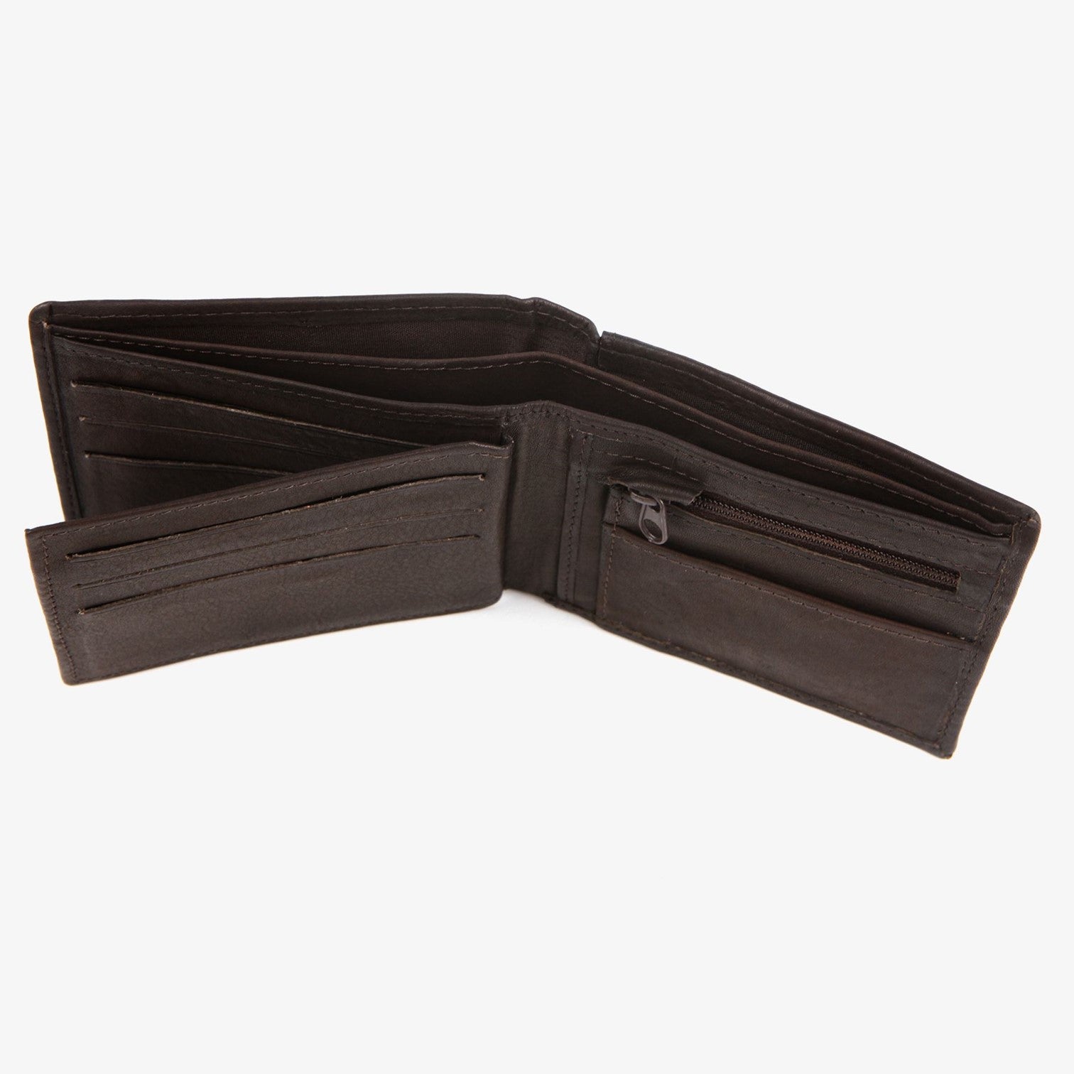 Adriatik Dollar Plånbok Liten i Skinn Brun