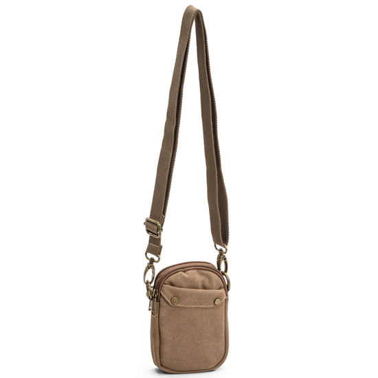 Ted Cole Vintage Mobilväska – Camel Unisex i Canvas