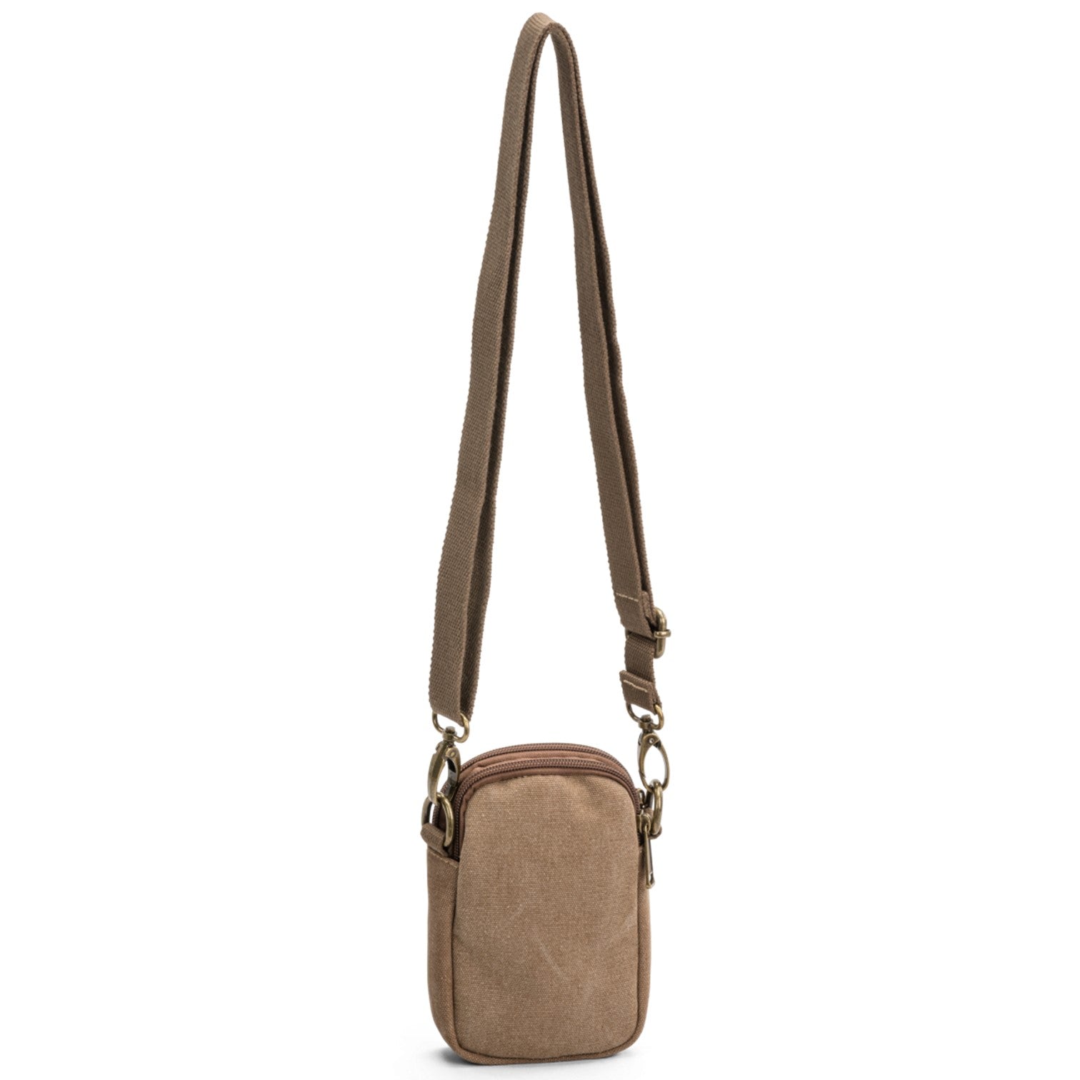 Ted Cole Vintage Mobilväska – Camel Unisex i Canvas