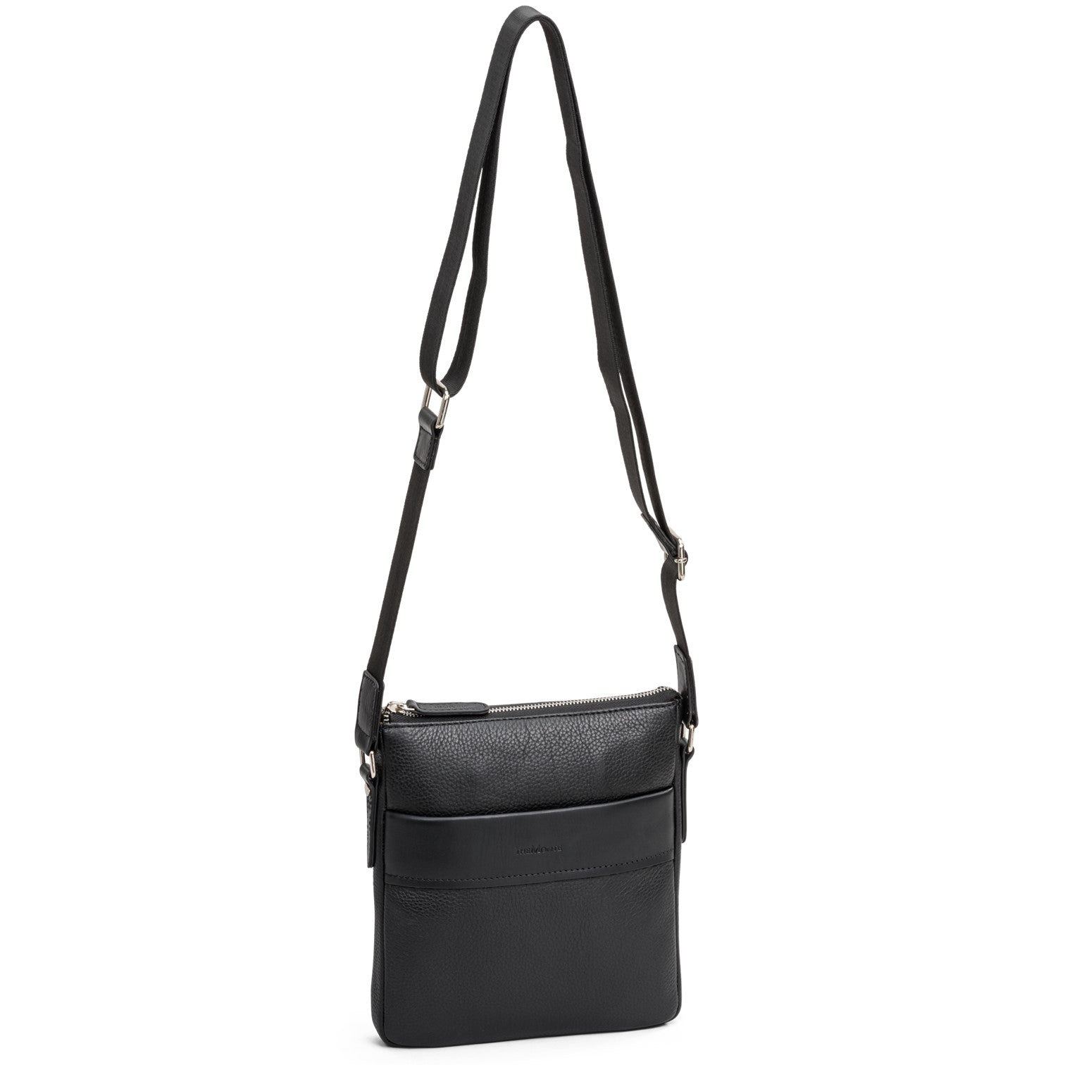 The Monte Unisex Axelremsväska i Skinn Svart