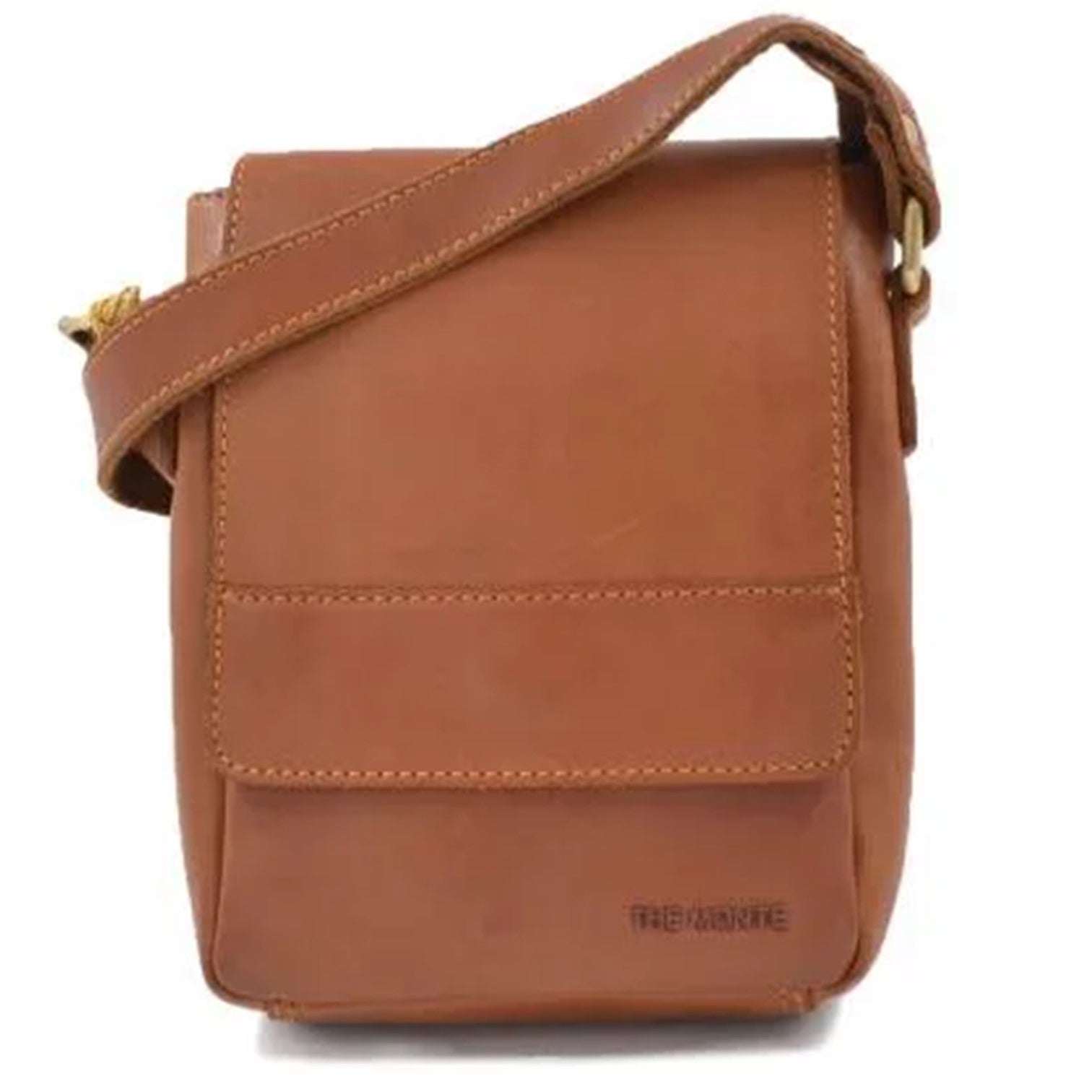 The Monte LA Axelremsväska i Skinn Cognac