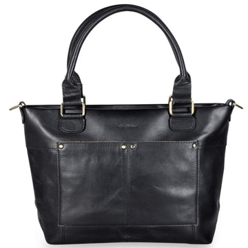 The Monte Handväska Stor i Skinn Svart