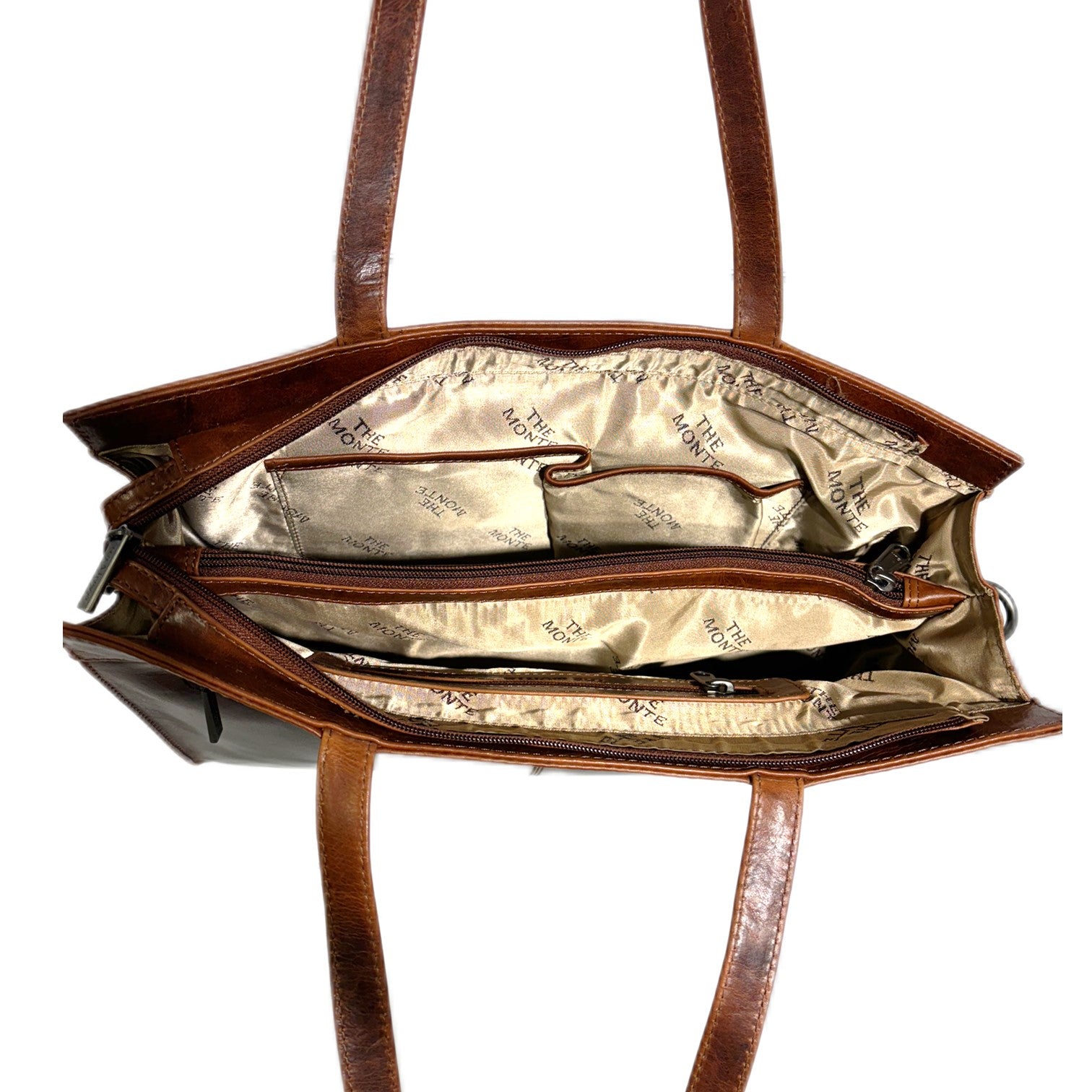 The Monte Retro Handväska i Skinn Cognac