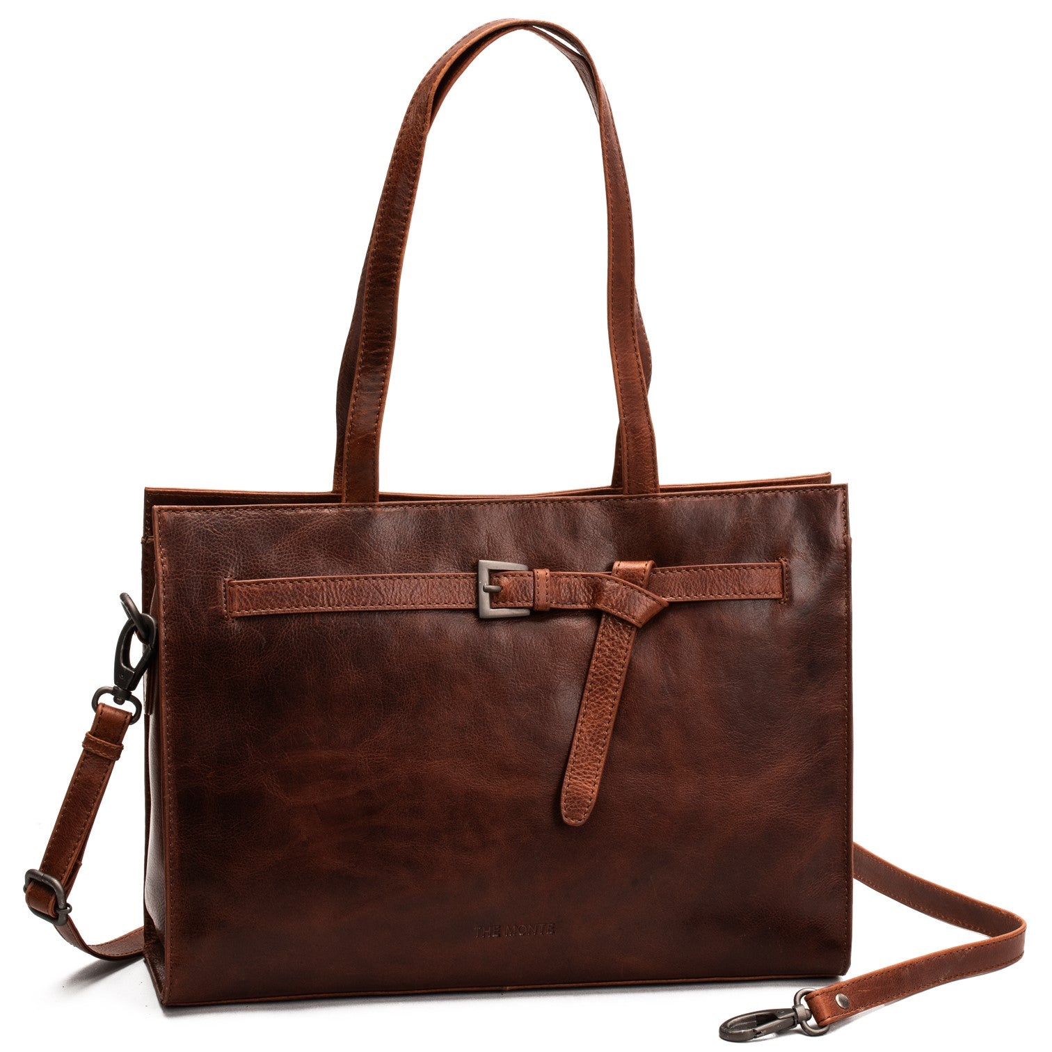 The Monte Retro Handväska i Skinn Cognac