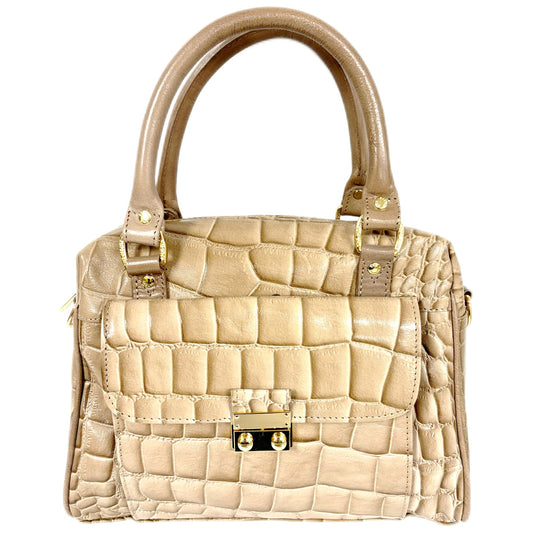 The Monte Queen Handväska i Skinn Taupe