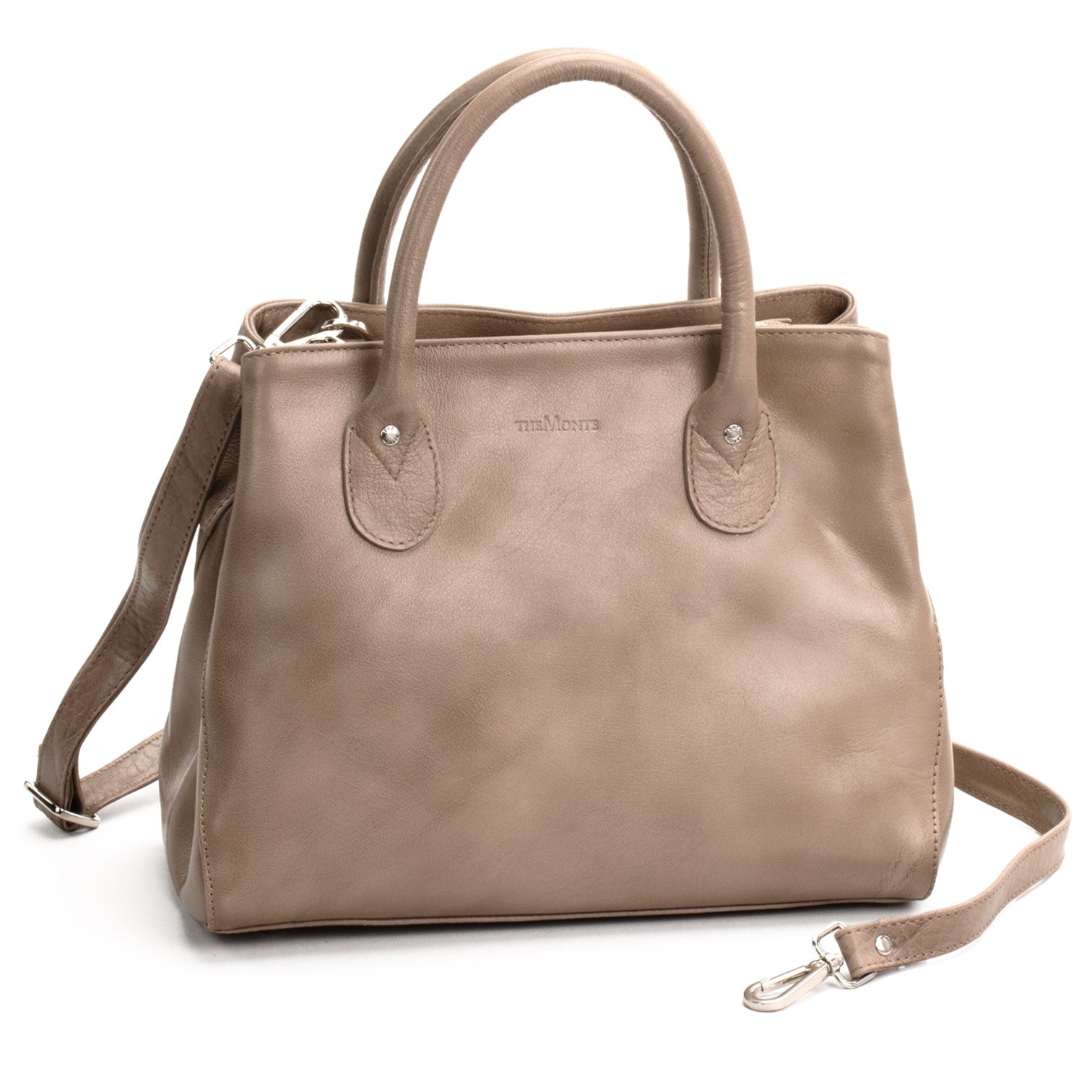 The Monte New Handväska i Skinn Taupe