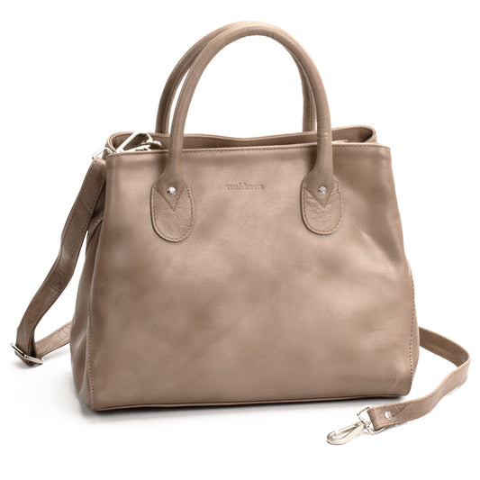The Monte New Handväska i Skinn Taupe