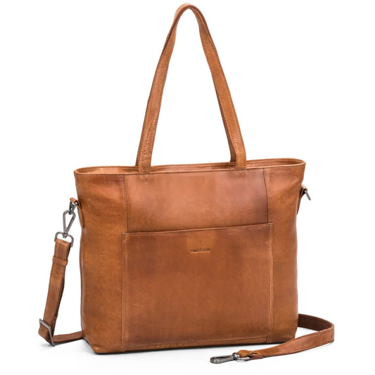 The Monte 1980 Stor Handväska i Skinn Valnötsbrun