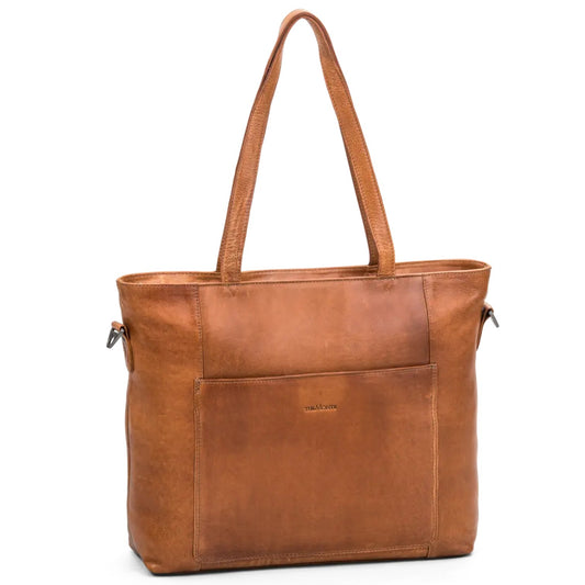 The Monte 1980 Stor Handväska i Skinn Valnötsbrun