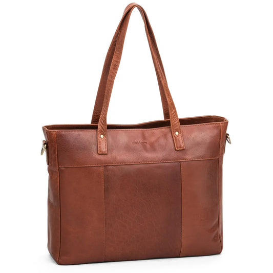 The Monte Business Handväska Stor i Skinn Cognac