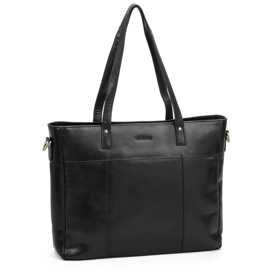 The Monte Business Handväska Stor i Skinn Svart