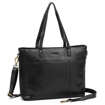 The Monte Business Handväska Stor i Skinn Svart