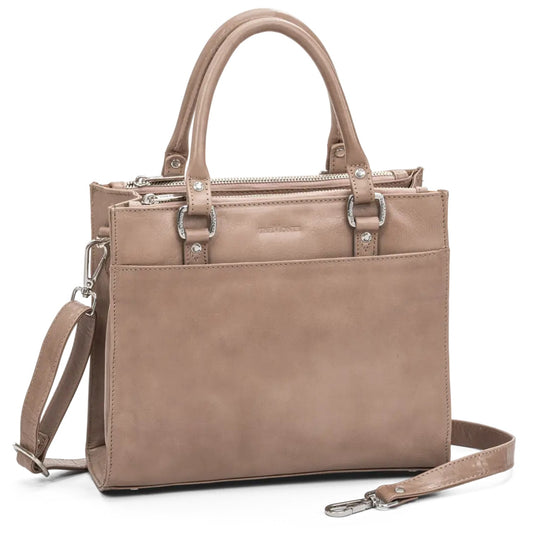 The Monte Lady Handväska i Skinn Taupe