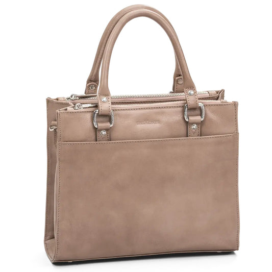 The Monte Lady Handväska i Skinn Taupe