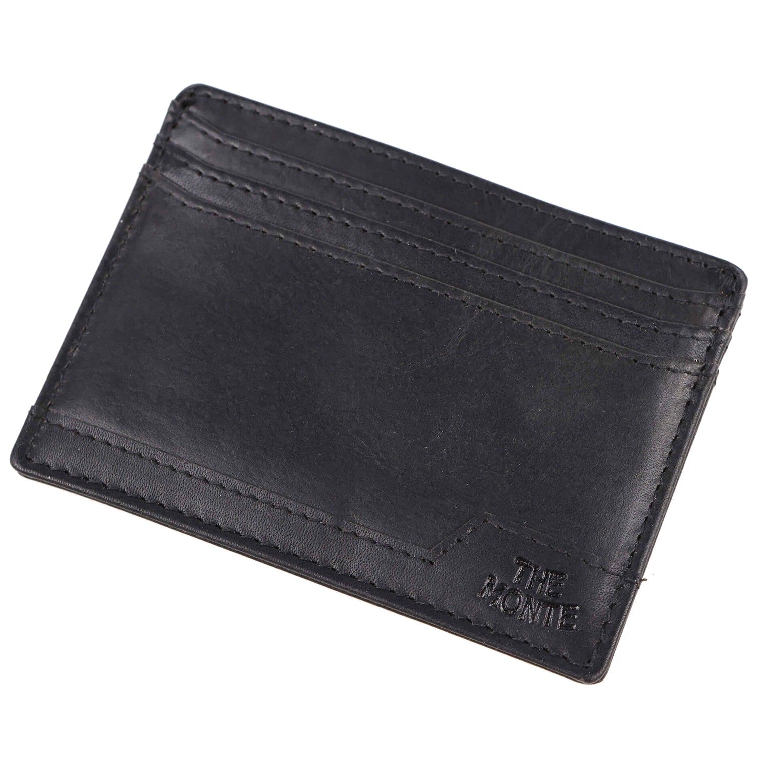 The Monte Vintage Korthållare i Skinn Svart