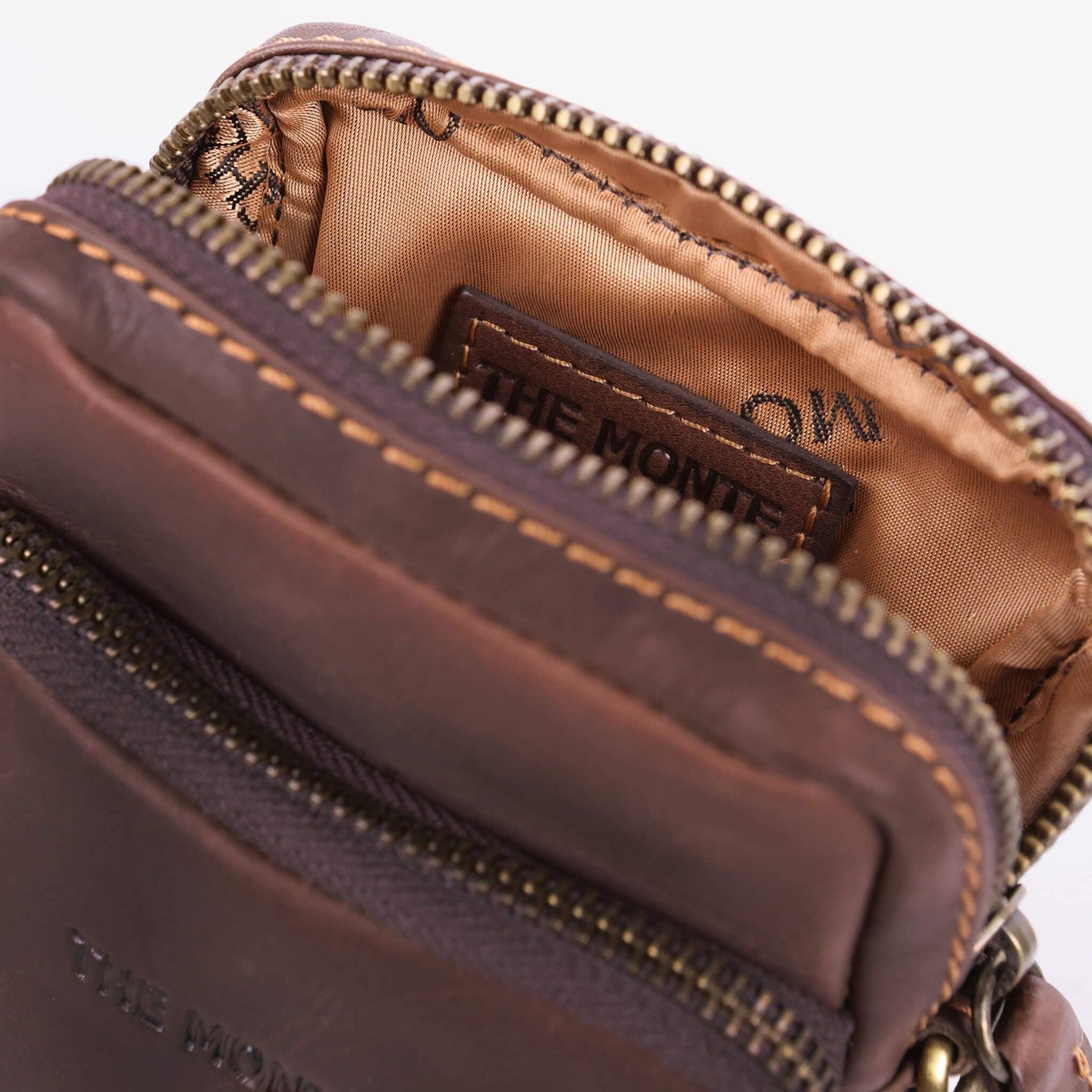 The Monte Unisex Mobilväska i Skinn Brun