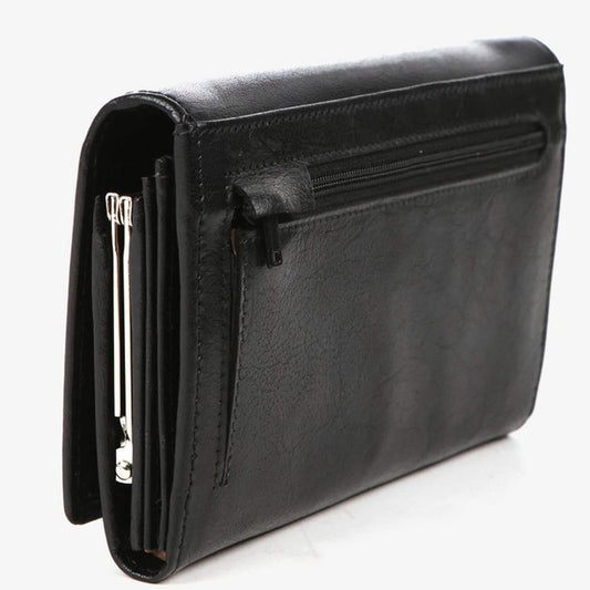 The Monte Bygel Plånbok Stor i Skinn Svart