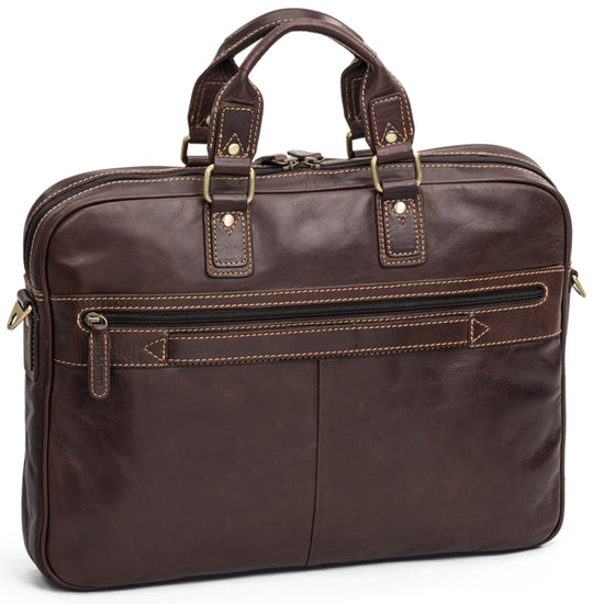 The Monte Vintage Datorportfölj 14" i Skinn Brun