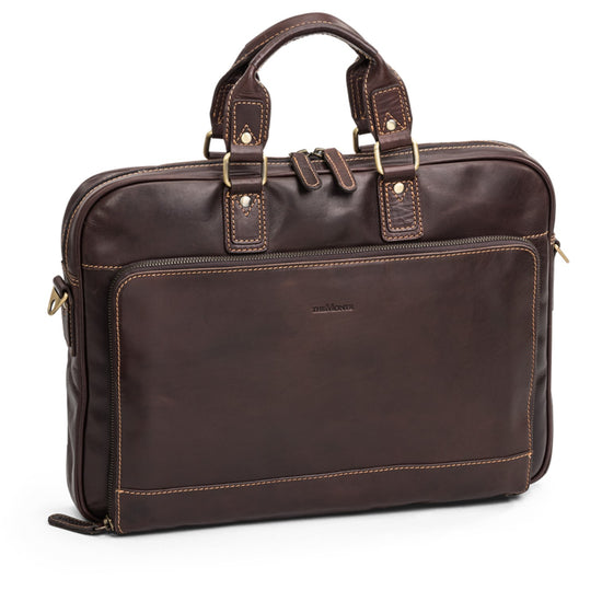 The Monte Vintage Datorportfölj 14" i Skinn Brun
