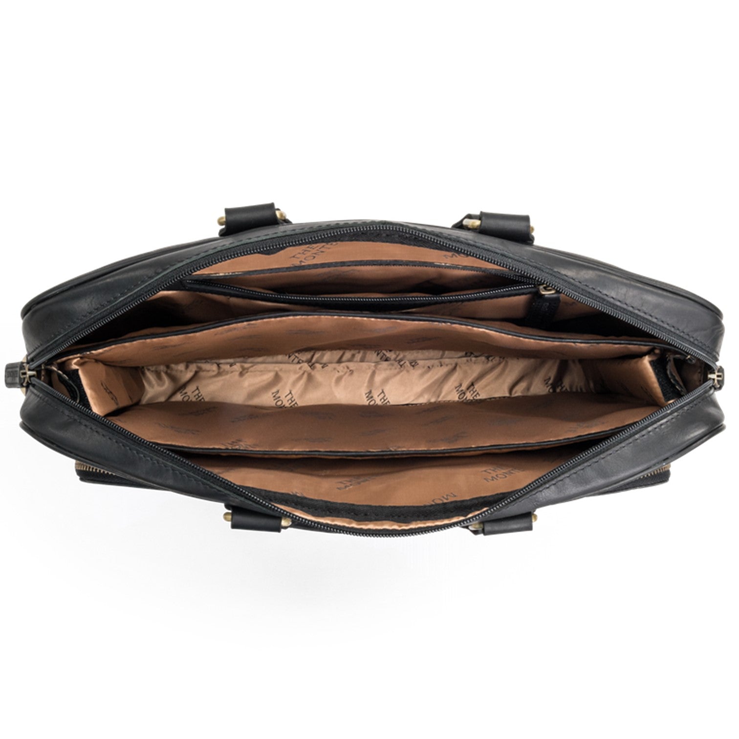 The Monte Vintage Datorportfölj 14" i Skinn Svart